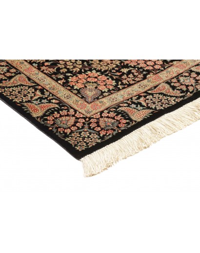 Tappeto Ghom seta Persia marrone 78x124