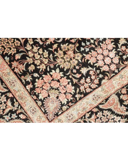 Tappeto Ghom seta Persia marrone 78x124