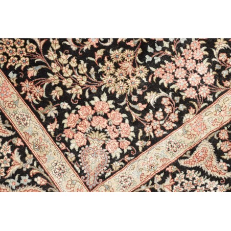 Tappeto Ghom seta Persia marrone 78x124