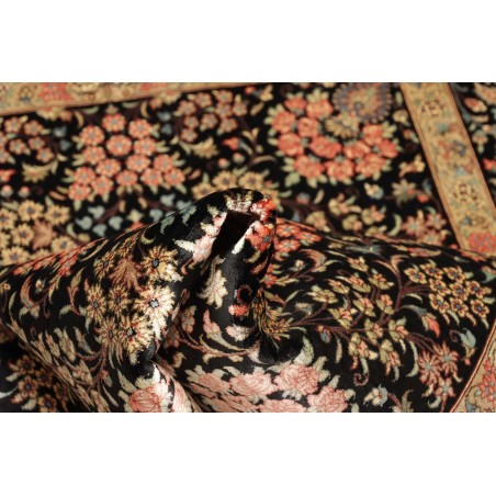 Tappeto Ghom seta Persia marrone 78x124