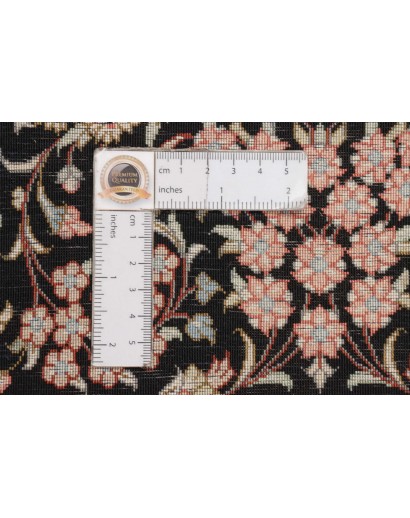 Tappeto Ghom seta Persia marrone 78x124