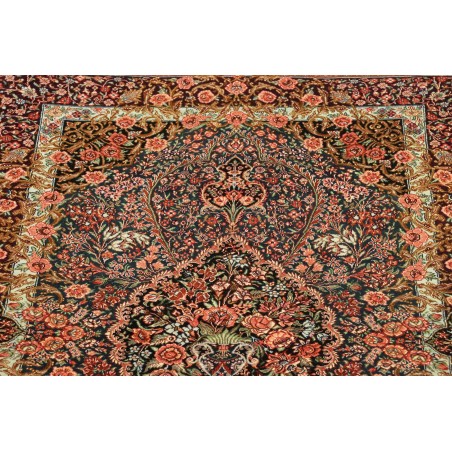 Tappeto Ghom seta Persia bianco marrone 81x117