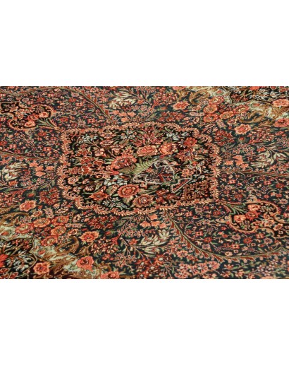 Tappeto Ghom seta Persia bianco marrone 81x117