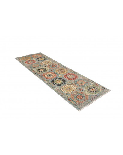 Tappeto Tribal Pakistan marrone grigio 82x240