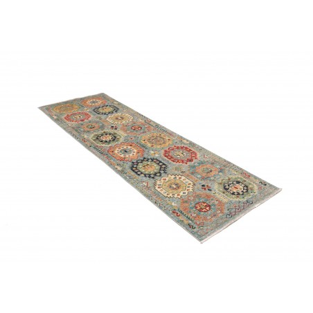 Tappeto Tribal Pakistan marrone grigio 82x240