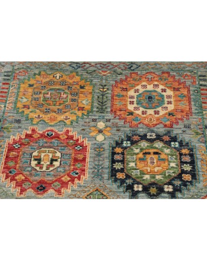 Tappeto Tribal Pakistan marrone grigio 82x240