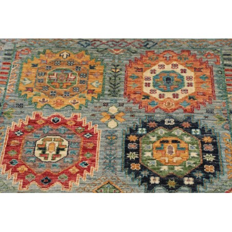 Tappeto Tribal Pakistan marrone grigio 82x240