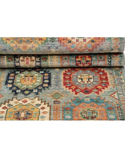 Tappeto Tribal Pakistan marrone grigio 82x240