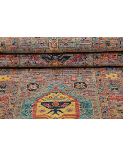 Tappeto Tribal Pakistan marrone grigio 80x260