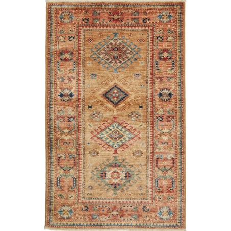 Tappeto Kazak Fine Pakistan marrone bianco 79x129