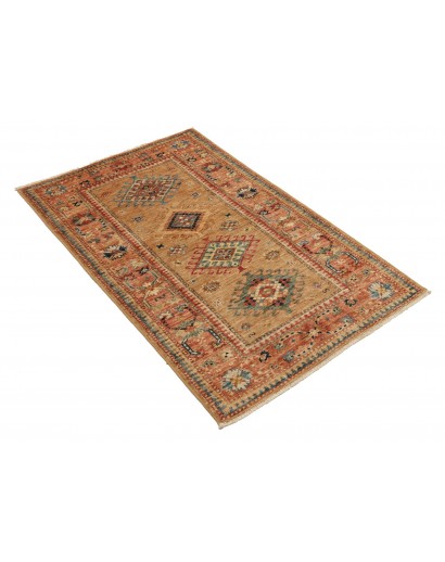 Tappeto Kazak Fine Pakistan marrone bianco 79x129