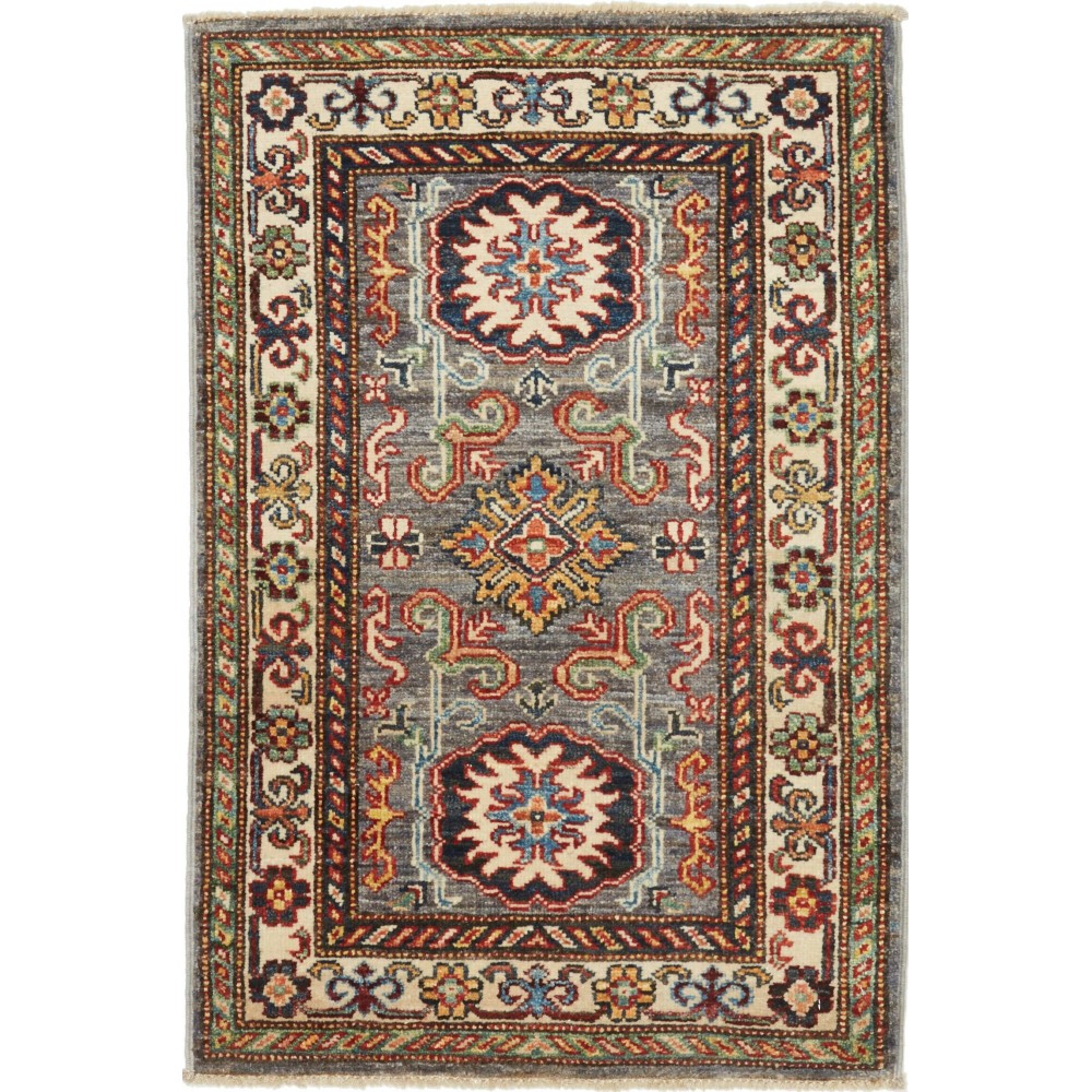 Tappeto Kazak Fine Pakistan azzurro marrone 64x87