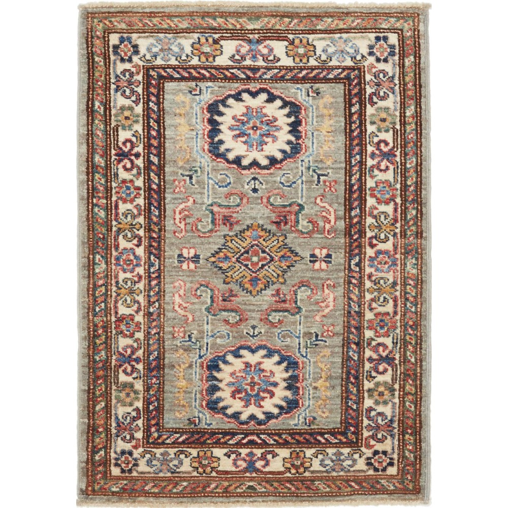 Tappeto Kazak Fine Pakistan marrone azzurro 62x88