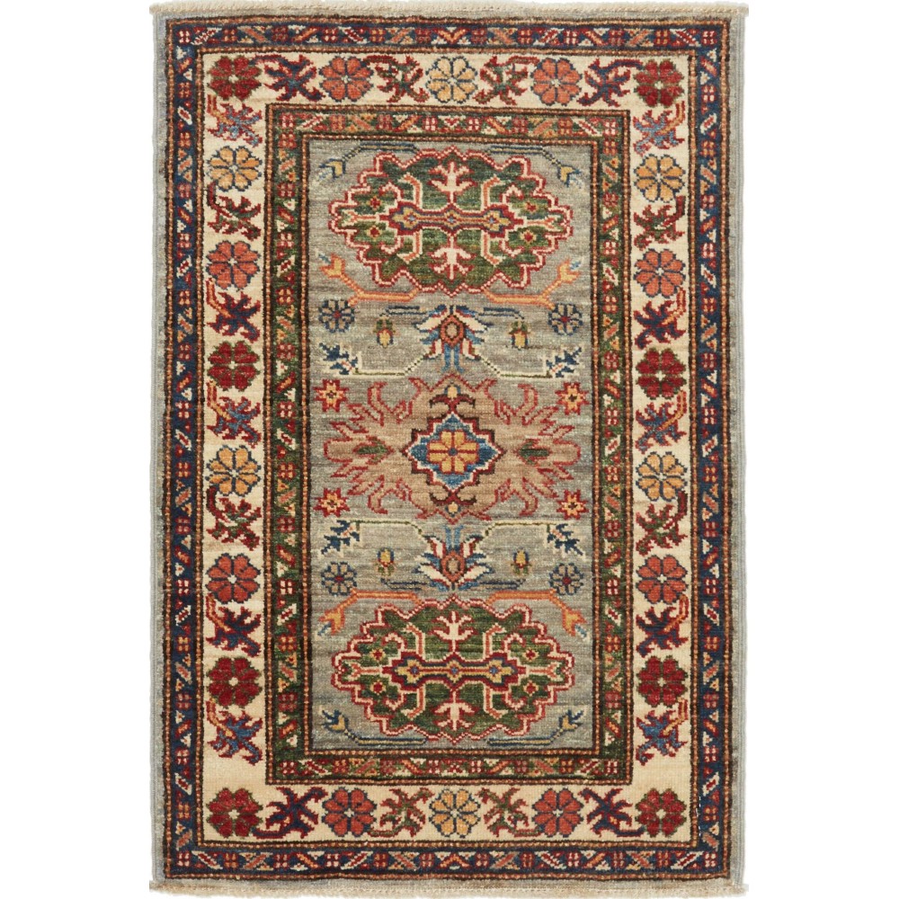 Tappeto Kazak Fine Pakistan azzurro beige 64x95