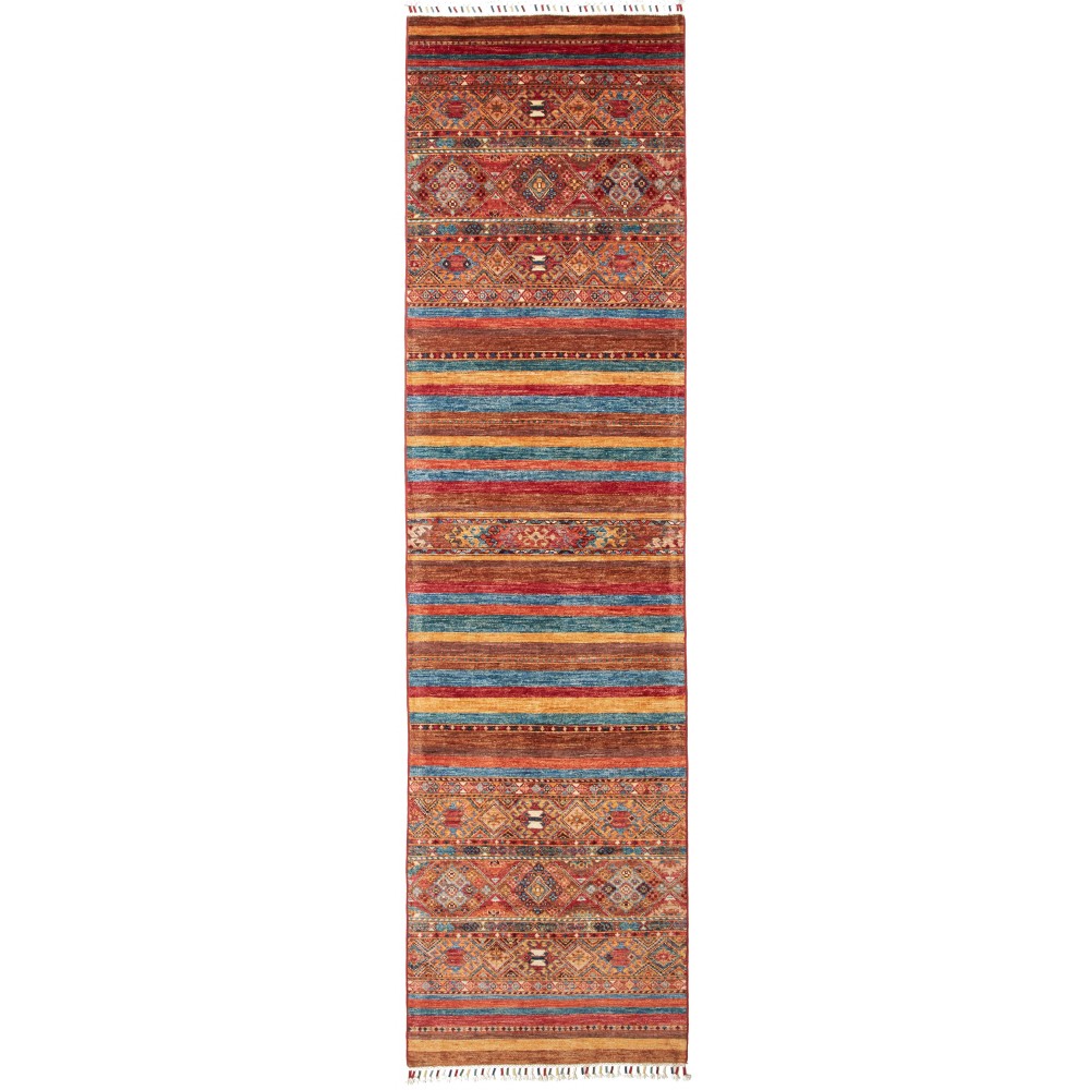 Tappeto Samarkand Pakistan marrone arancione 81x307 Tappeto Samarkand Pakistan marrone arancione 81x307