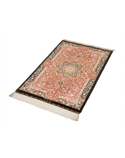 Tappeto Ghom seta Persia rosso blu 61x91