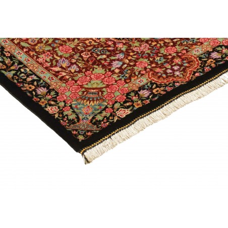 Tappeto Ghom seta Persia rosso blu 61x91