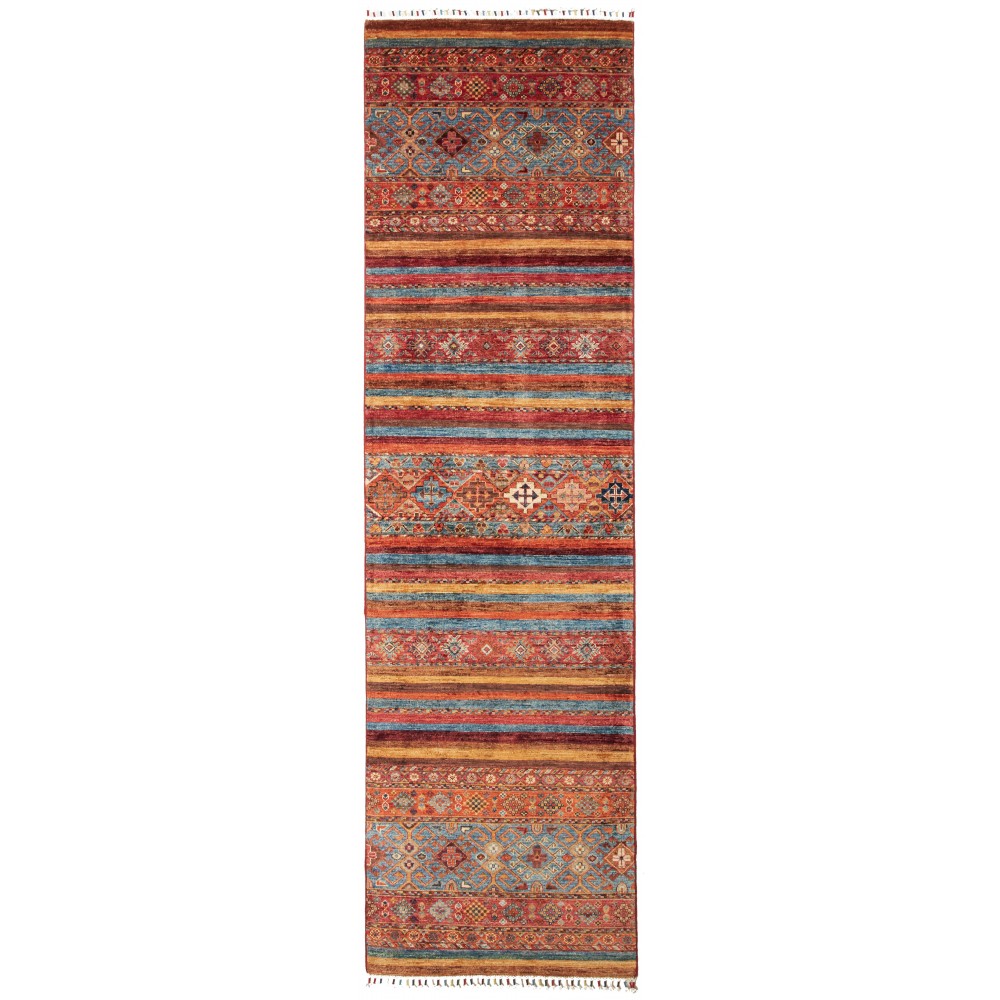Tappeto Samarkand Pakistan marrone arancione 82x292 Tappeto Samarkand Pakistan marrone arancione 82x292