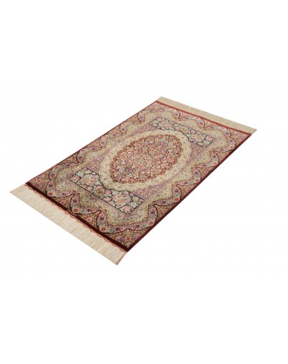 Tappeto Ghom seta Persia marrone 78x118