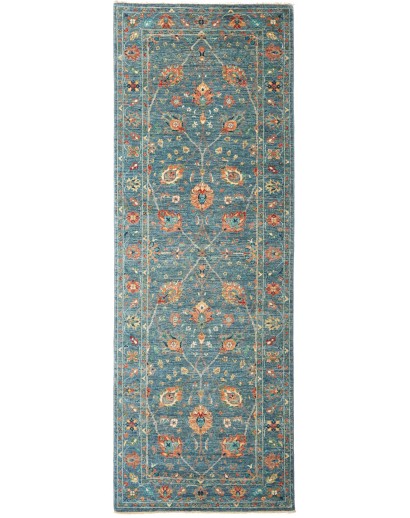 Tappeto Shahi Fine Pakistan bianco azzurro 90x252