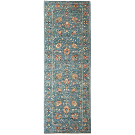Tappeto Shahi Fine Pakistan bianco azzurro 90x252