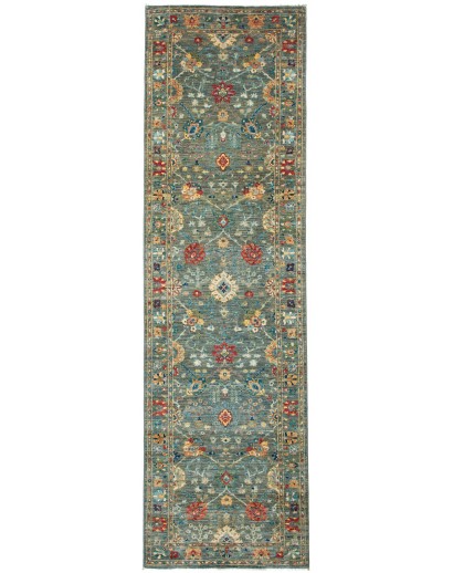 Tappeto Shahi Fine Pakistan bianco azzurro 83x298