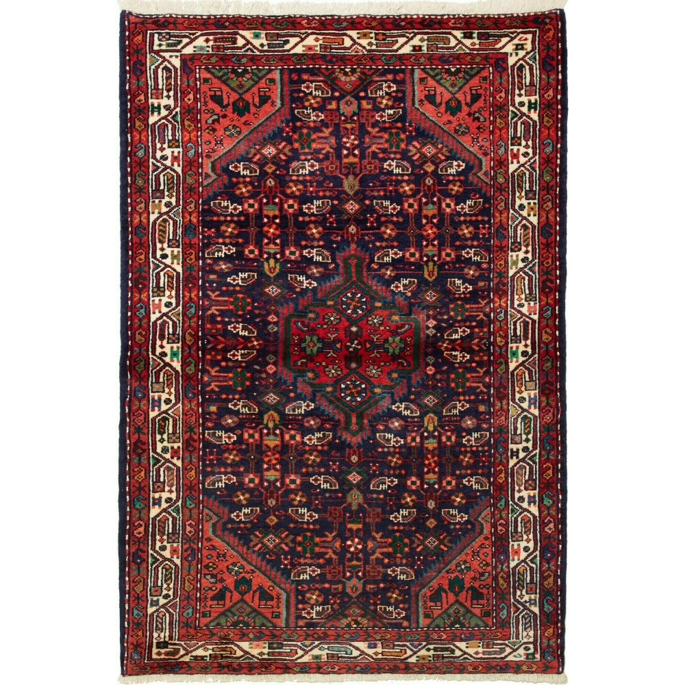 Tappeto Hamadan Persia grigio giallo 109x162