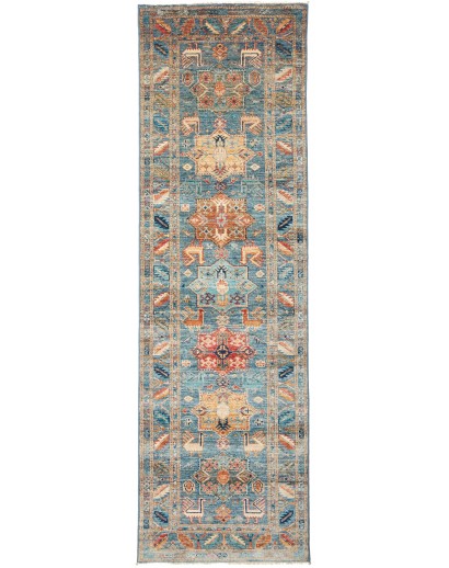 Tappeto Kazak Fine Pakistan marrone grigio 79x257