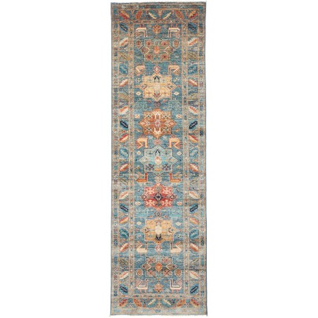 Tappeto Kazak Fine Pakistan marrone grigio 79x257
