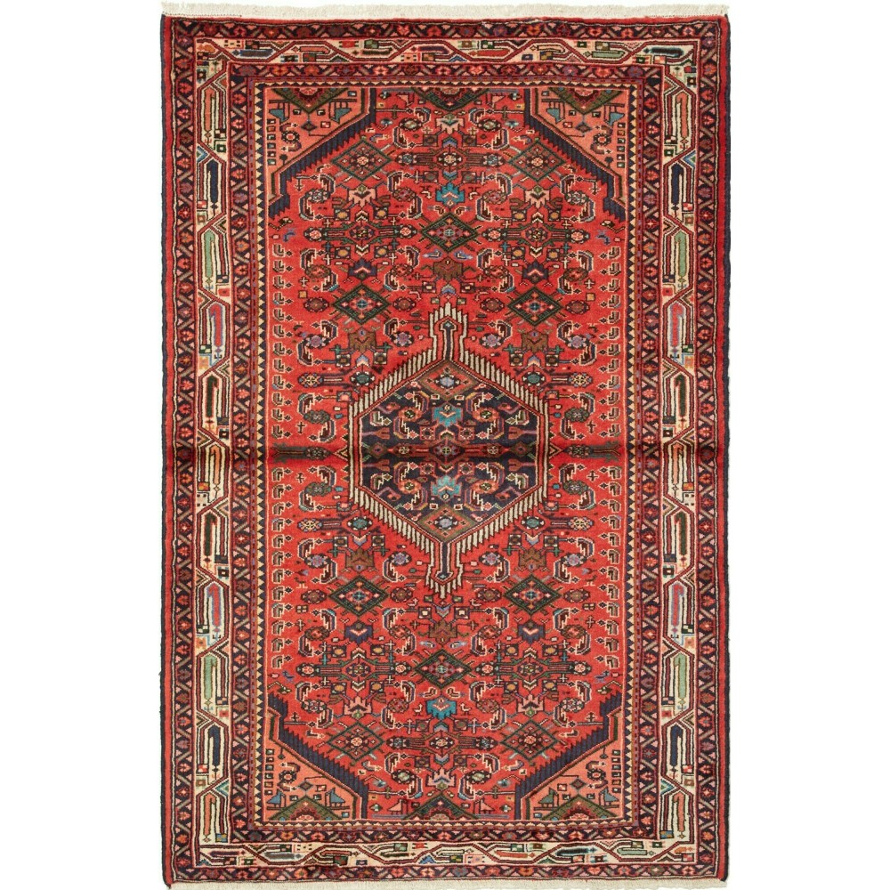 Tappeto Hamadan Persia marrone giallo 102x157