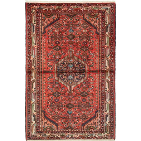 Tappeto Hamadan Persia marrone giallo 102x157