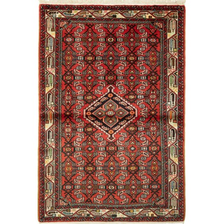 Tappeto Hamadan Persia marrone giallo 101x153