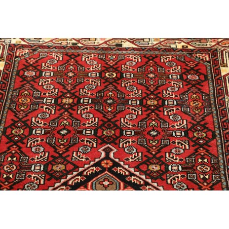 Tappeto Hamadan Persia marrone giallo 101x153