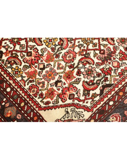 Tappeto Hamadan Persia verde giallo 110x144