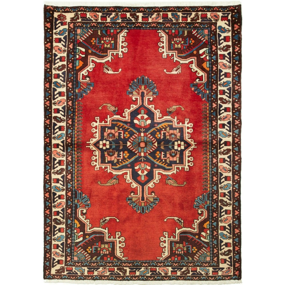 Tappeto Hamadan Persia grigio giallo 108x153