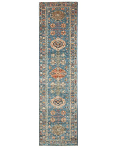 Tappeto Kazak Fine Pakistan bianco marrone 79x301