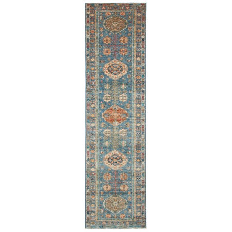 Tappeto Kazak Fine Pakistan bianco marrone 79x301