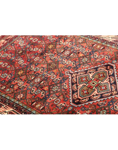 Tappeto Hamadan Persia marrone giallo 99x159