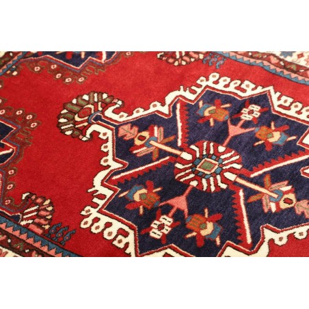 Tappeto Hamadan Persia marrone giallo 106x153