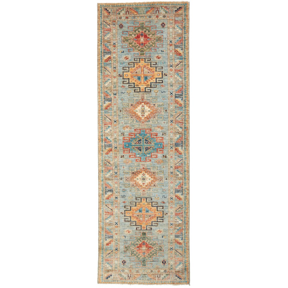 Tappeto Kazak Fine Pakistan marrone 78x230 Tappeto Kazak Fine Pakistan marrone 78x230