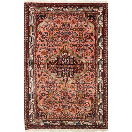 Tappeto Hamadan Persia marrone blu 98x152