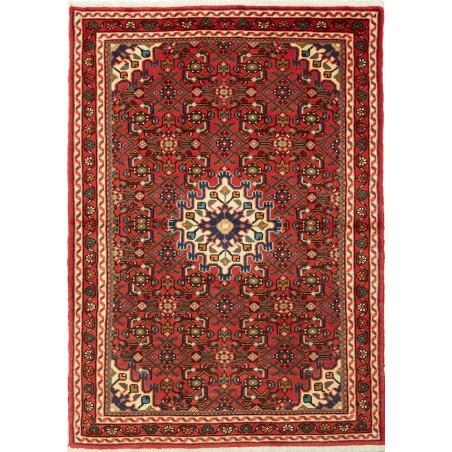 Tappeto Hamadan Persia marrone giallo 105x146