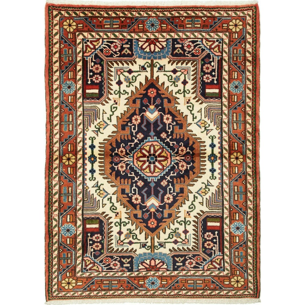 Tappeto Hamadan Persia marrone giallo 113x154