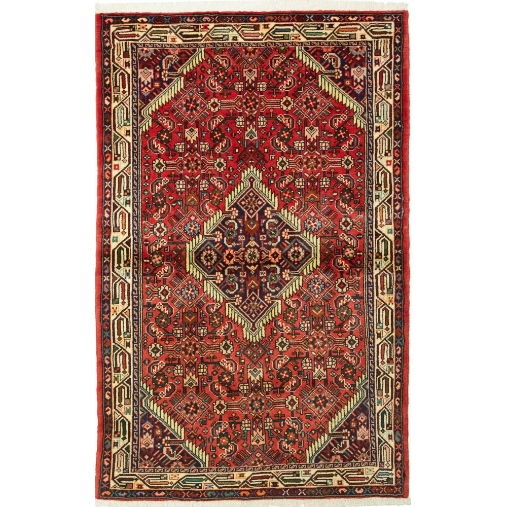Tappeto Hamadan Persia marrone giallo 102x162