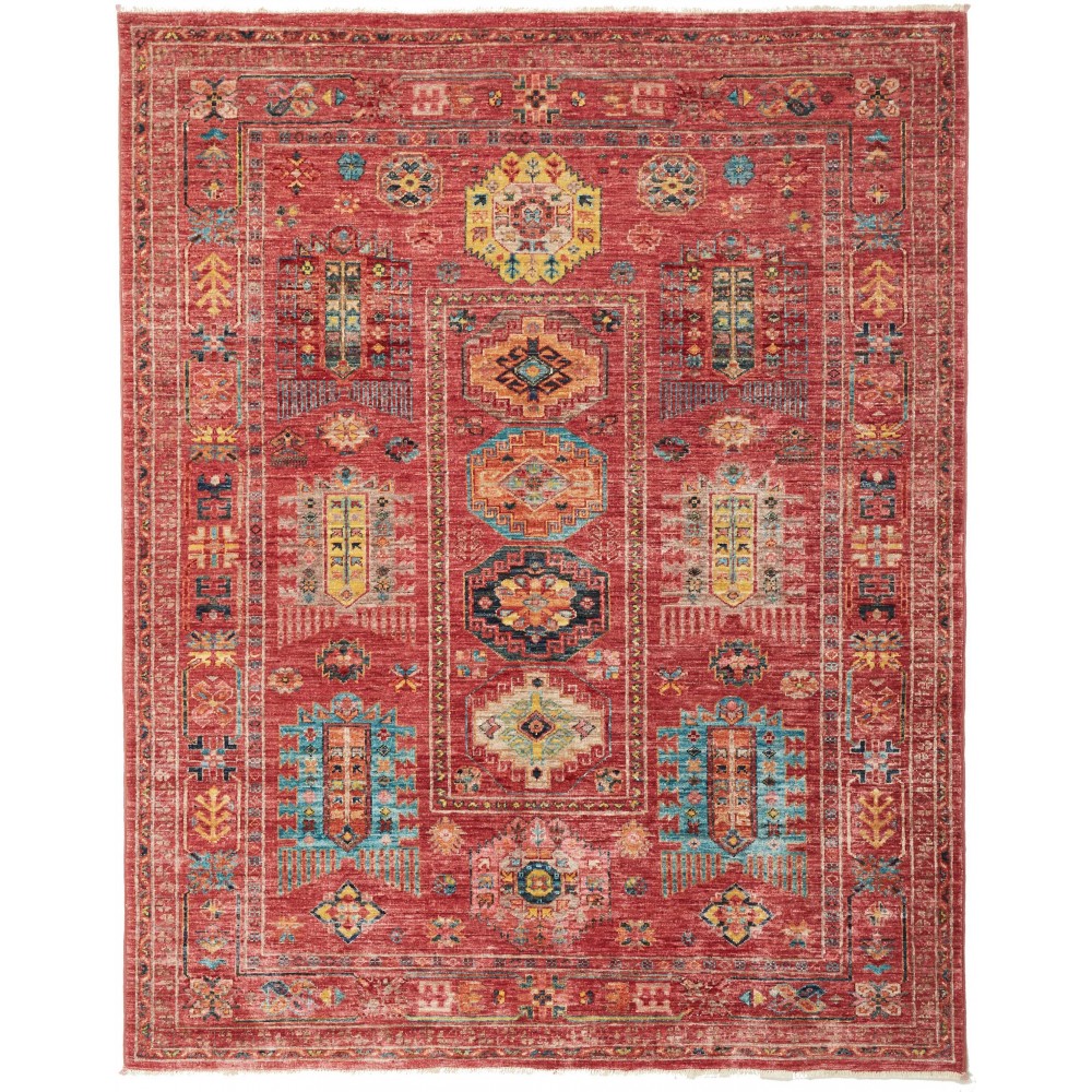 Tappeto Tribal Pakistan rosso grigio 151x192 Tappeto Tribal Pakistan rosso grigio 151x192