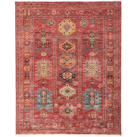Tappeto Tribal Pakistan rosso grigio 151x192