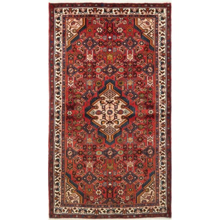Tappeto Hamadan Persia marrone rosso 100x176