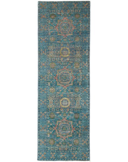 Tappeto Mamlouk Pakistan azzurro 80x245