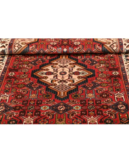 Tappeto Hamadan Persia marrone rosso 100x176