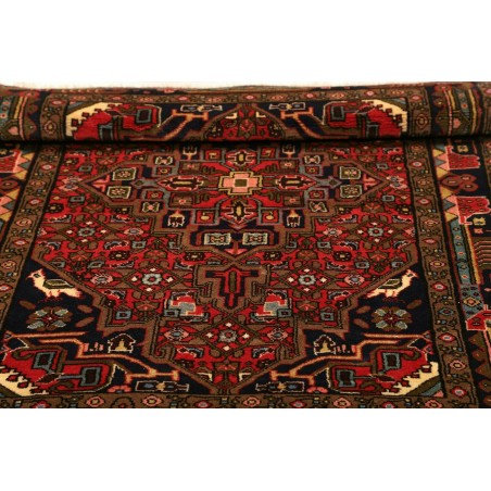 Tappeto Hamadan Persia grigio marrone 100x140